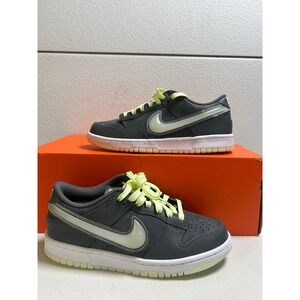 Nike Dunk Low Iron Grey Scream Green GS 6.5W 5Y #2614